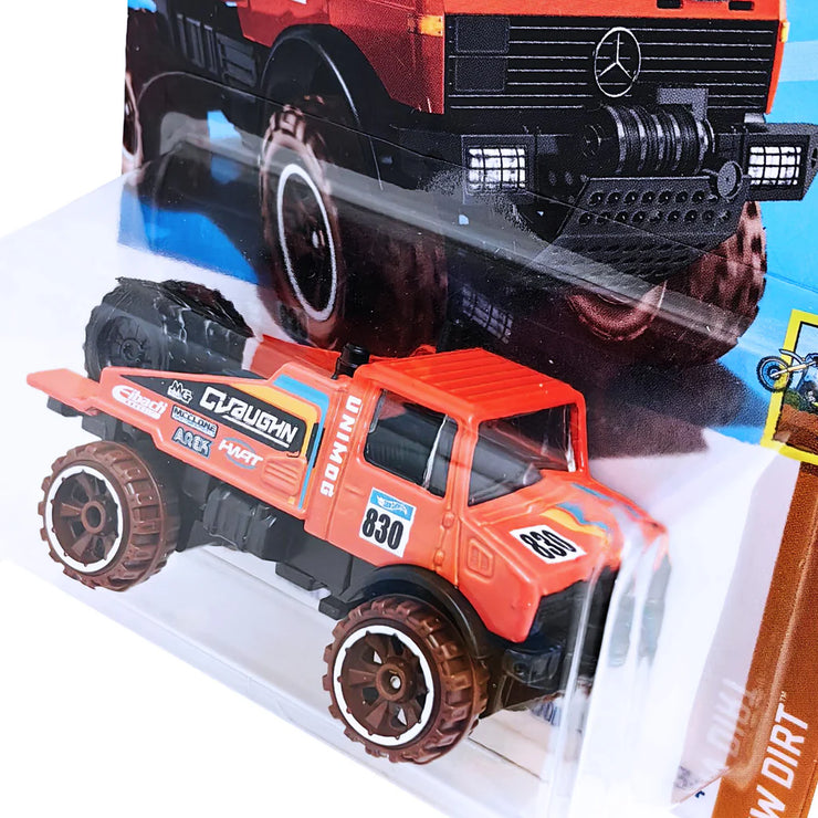 Mercedes-Benz Unimog 1300L (Orange) - Featured in the HW Dirt series.