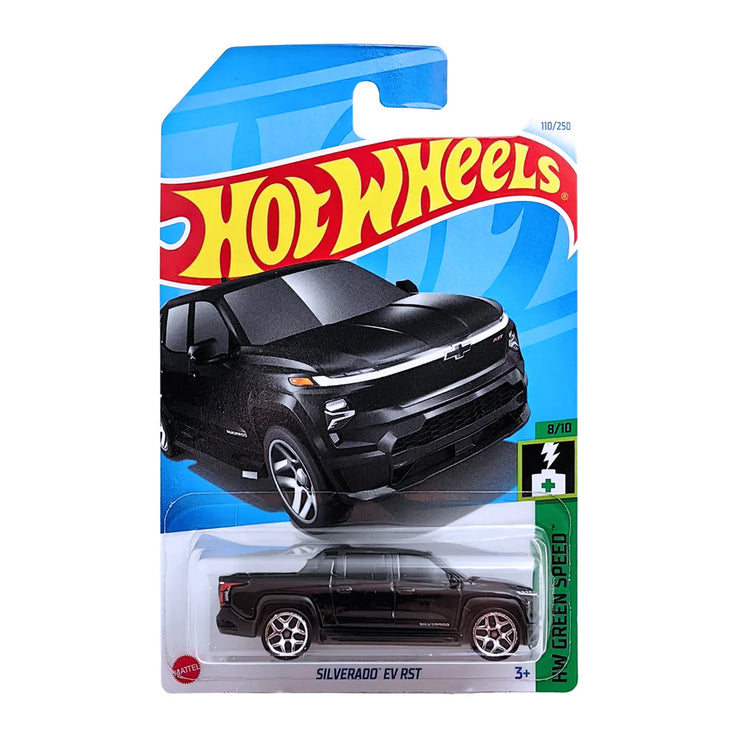 Hot Wheels Chevy Silverado EV RST - Black (HW Green Speed Series)