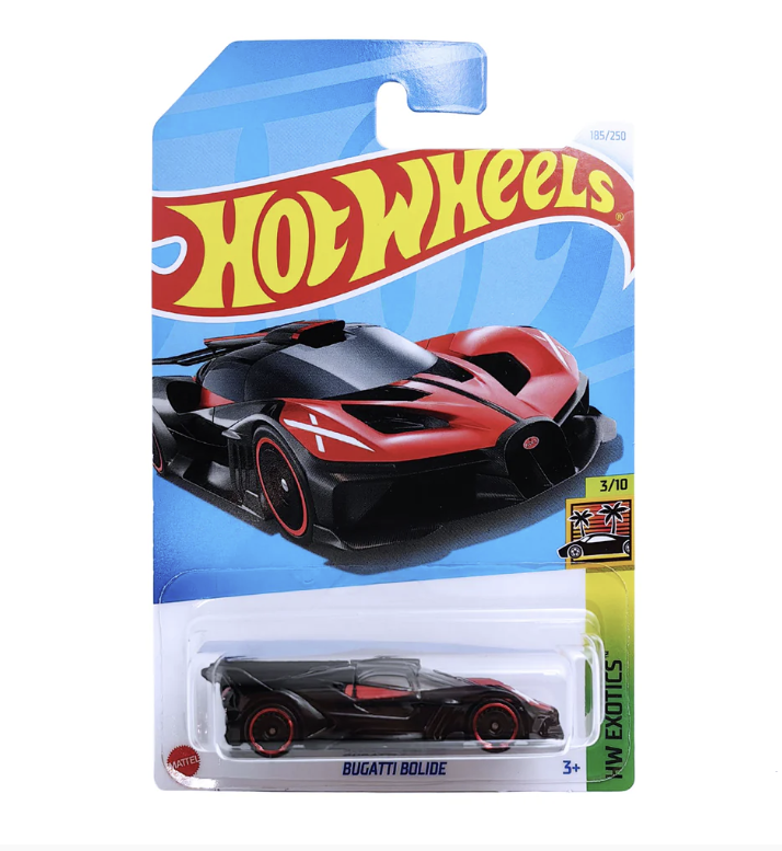 Hot Wheels Bugatti Bolide - HW Exotics Series (Case 2024, Black with Red Accents)