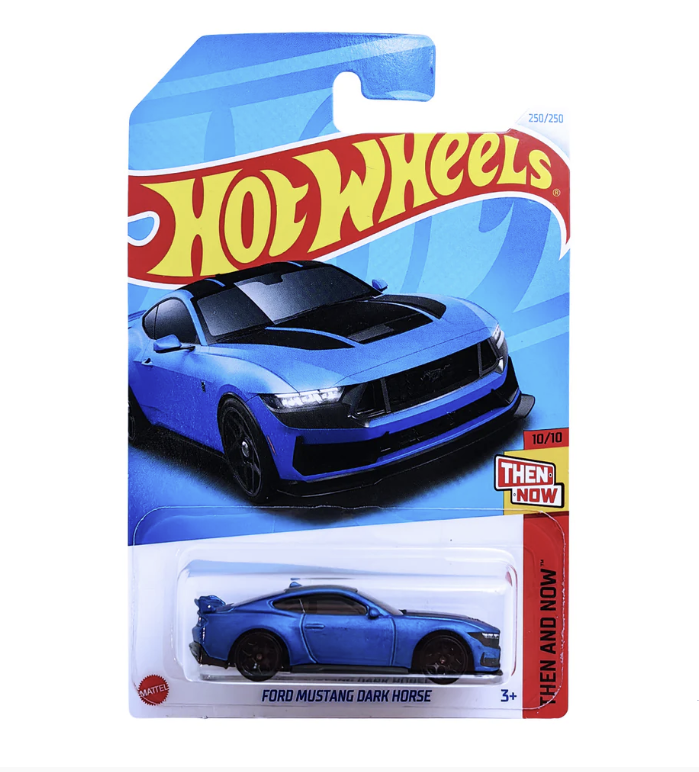 Hot Wheels Ford Mustang Dark Horse - Then and Now Series (Case 2024, Blue)