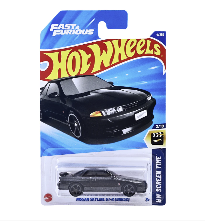 Hot Wheels Nissan Skyline GT-R (BNR32) - Fast & Furious HW Screen Time (Case 2024, Black)